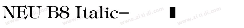 NEU B8 Italic字体转换